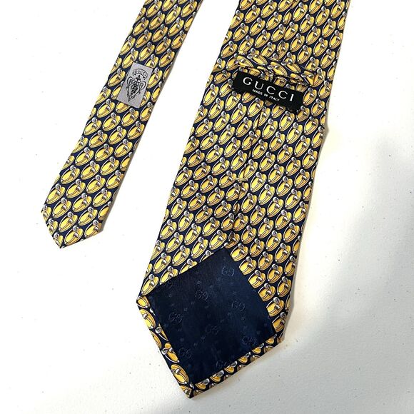 Gucci Patterened Silk Tie Necktie - Italy - Picture 1 of 9